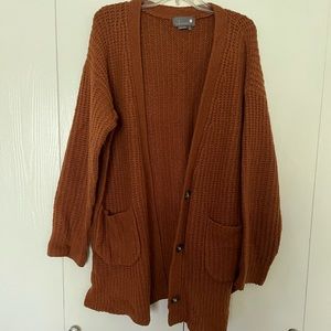 Anthropologie Rust knit cardigan